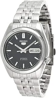 Seiko 5 Men's Black Dial Stainless Steel Band Automatic Watch - SNK357K1