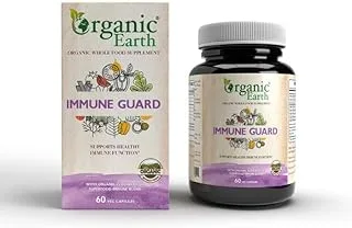 Organic Earth Plant Based Immune Guard I Powerful Blend of Antioxidant Supporting Immune System Function I Strengthens Body's Defense Mechanism I Vegan, Gluten Free, Clean Nutrition I 60 Capsules