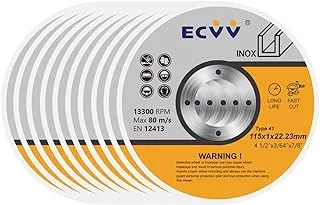 ECVV 10 Pcs Diamond Metal Cutting Wheel 115mm (4-1/2