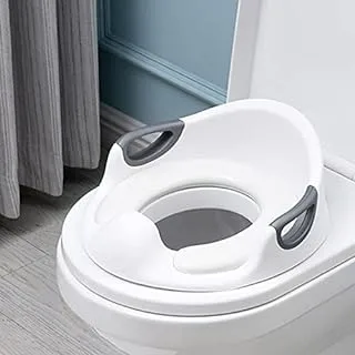 Potty Training Seat for Kids Toddlers Boys Girls Toilet Seat for Baby with Cushion Handle and Backrest Toddlers Toilet Training Seat for Baby Kids Toddlers