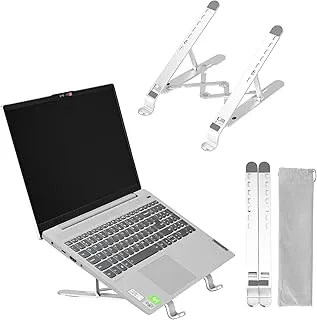 Loptop Stand, DYCALL Foldable Laptop Holder Adjustable Aluminum Notebook Stand Laptop Riser Compatible with 10-15.6'' Laptops and Tablets