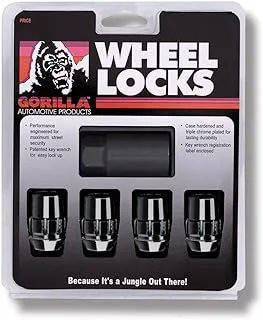 Gorilla Automotive 71621NBC Acorn Black Chrome Wheel Locks (12mm x 1.25 Thread Size) - Pack of 4