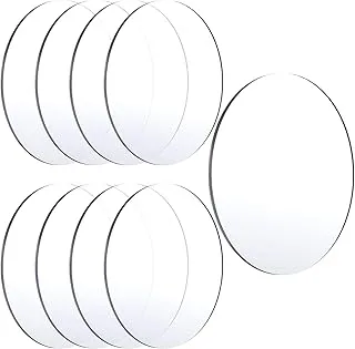 BPA® - 8 Pieces Clear Acrylic Sheets Round Acrylic Discs 1/12 Inch Thick Acrylic Panel Transparent Acrylic Board for DIY Craft Project Signs Picture Frame Display (4 Inch)