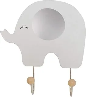 Jabadabado R16044 Children's Wall Hook Wooden Elephant Grey with 2 Hooks