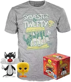 Funko Pop! Animation Collectors Pop Tee Box: Looney Tunes - Sylvester & Tweety (Flocked) Target Exclusive (Large)