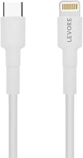 Levore 20W USB-C to Lightning Cable, 1.8 Meter Length, White