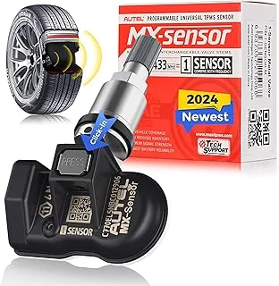 Autel TPMS Sensor MX-Sensor, 315MHz + 433MHz Dual Frequency Tire Replacement Sensor for All Cars, Same as OE Sensor, 100% Cloneable Pressure Monitor System Sensor (Metal Valve, Press-in, 1PCS)