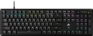 لوحة مفاتيح الألعاب الميكانيكية Corsair K70 CORE RGB - مفاتيح خطية حمراء MLX مشحمة مسبقًا - تخميد الصوت - قرص التحكم في الوسائط - متوافق مع iCUE - تخطيط QWERTY NA - أسود