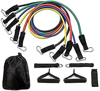 Resistance Bands Set - Yoga Pilates 5 Bands - 11 PCS