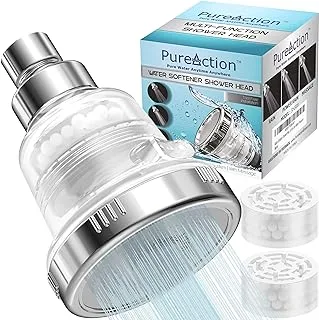 Water Softener Shower Head - Hard Water Filter - Chlorine & Flouride Filter - Filtered Shower Head - 2 Replaceable Filters - High Pressure Shower Head - The Best Shower Filter for Low Water Pressure