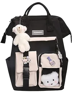 MBVBN Kawaii Backpack with Kawaii Pin and Accessories Backpack Cute Aesthetic Backpack Cute Kawaii Backpack for School