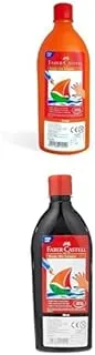 Faber Castell Paints Orange 0.5L + Paints Black 0.5L