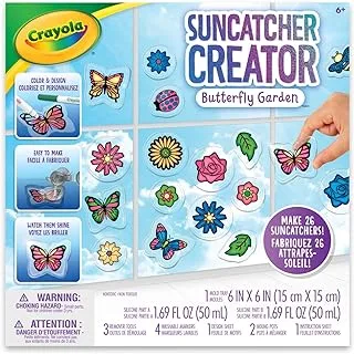 Crayola Suncatcher Craft Kit for Kids, Butterflies, Ladybugs & Flowers, Gift for Girls & Boys, 6+