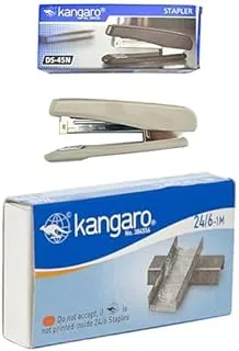 Kangaro DS-45N All Metal Stapler + 24/6 Staples Pack of 1000 Pcs