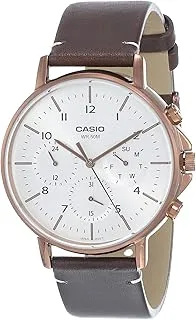 Casio Men's Watch - MTP-E321RL-5AVDF White Dial, Rose Gold Band