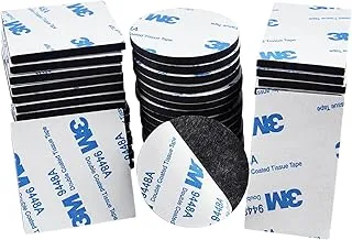 McMola Double Sided Sticky Pads, 60 PCS Sticky Foam Pads Heavy Duty, Extra Strong 3M Adhesive Foam Pads, Waterproof Mounting Pads for Home Office Car School, Rectangle/Squares/Round, Black