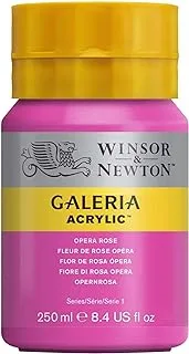 Winsor & Newton Galeria Acrylic Opera Rose 250ml,tub with even consistency, non-fading, high coverage, rich in colour pigments