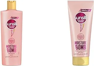 Sunsilk Collagen Blends Shampoo for dry hair, Moisture Bomb, Infused with Collagen + Hyaluronic Acid, 350ml + Sunsilk Collagen Conditioner, 170ml