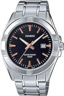 Casio Men's Watch - MTP-1308D-1A2VDF Black Dial, Silver Band