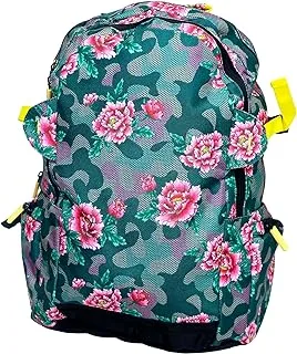 Ambar Moon Flower Camou Rose School Backpack, 18-Inch Size, Multicolor