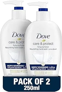 Dove Care & Protect Hand Wash, For Sensitive Skin, Original, With ¼ Moisturising Cream, 250ml, Pack of 2