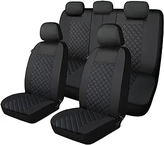 Universal Car Seat Cover, Car Seat Covers Full Set, Waterproof Leather Seat Covers for Cars, Airbag Compatible Automotive Seat Covers, User-Friendly Seat Covers for Auto Truck Van SUV