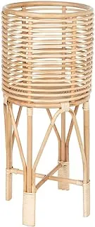 KOUBOO Rattan Indoor Plant Stand, Medium, Natural Planter Brown