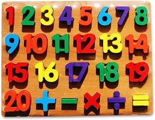 UKR Digits Board Wooden Numbers Puzzle Sturdy