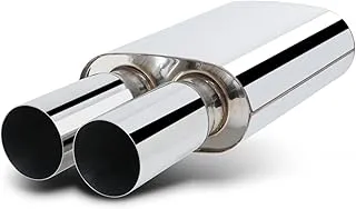 M-AUTO Universal Chrome Welded Muffler, 2.5