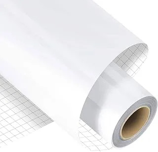 BPA® Glossy Permanent Adhesive Vinyl Roll, 12 Inch x 15 Foot Size, Glossy White