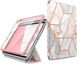 i-Blason Cosmo Case for iPad Air 5th Generation/4th Generation 10.9 (2022/2020), Full-Body Trifold with Built-in Screen Protector Protective Smart Cover with Auto Sleep/Wake & Pencil Holder (Marble)