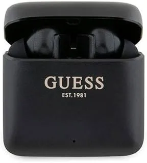 CG Mobile Guess True Wireless Bluetooth Earbuds Satined Finish with Printed Logo - Black