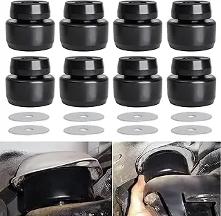 PIILOO 7-141 Body and Cab Mount Bushing Kit Compatible with Chevy Silverado & Sierra 1500/2500 2WD/4WD 1999-2014 Polyurethane Body Cab Mounts Bushings Washers Black 24PCS