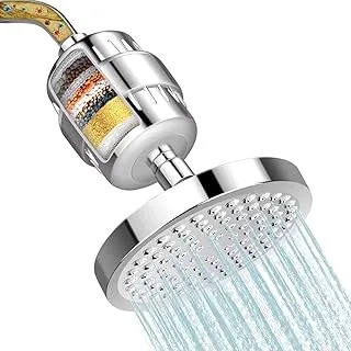 Premium 15-Stage Shower Filter Head for Hard Water - Best Water Softener Shower Head with Filters - Efficient Showerhead Filter to Remove Toxic Chemicals