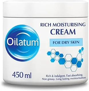 Oilatum Rich Moisturising Cream | Rich and Indulgent | Fast Absorbing and Non Greasy | Long Lasting Moisturization | For Dry Skin | 450ml