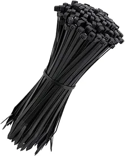 Black Cable Ties,(250mm x 3.6mm), [Pack of 100], 8