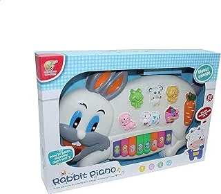 Rabbit piano toy - multi color