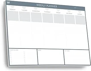 Clear Mind Concepts Weekly Planner Desk Pad by ® - 52 Undated Tear-Off A3 Sheets - 120gsm Quality Paper - Ideal for Home, Office, Business & Study - Boost Your Productivity & Organisation