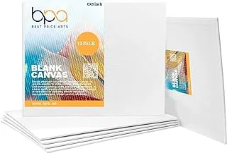 BPA® Painting Canvas Panels - 8 Oz. Canvas Boards 12 Set of Value Pack for Oil & Acrylic Painting 6