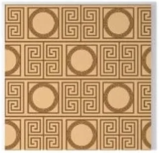 Bpa Squares and Circles Canvas Painting Wall Art, 90 cm x 90 cm Size, Brown