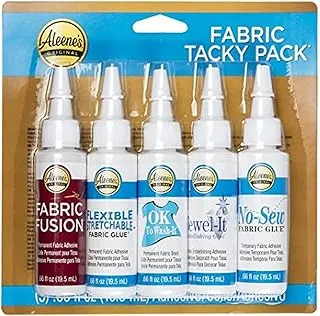 Aleene's Tacky Pack Fabric Glue, 5pk, 0.66 Fl Oz