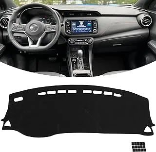 KEYOOG Flannel Dashboard Cover Nonslip Car Dash Board Mat Fit for 2017-2022 Nissan Kicks Sunshade No-Glare Non-Slip Pad Carpet Sunshield Protector