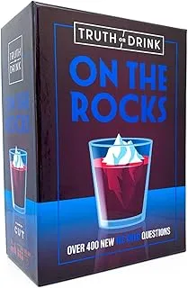 Truth or Drink The Game by Cut Games - Hilariously Funny Questions You’d Dare to Answer Out Loud - Best Adult Card Game for Parties and Game Night (Truth or Drink: On The Rocks)