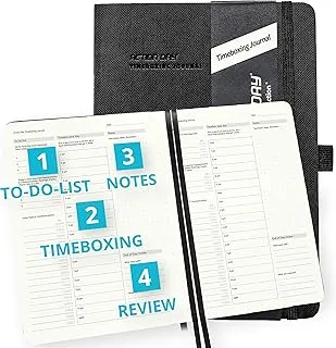 TIMEBOXING Journal by Action Day - All-in-ONE Layout Design (To-do lists,Timebox, Notes, Review) - Timeboxing is a Powerful Technique to Improve Your Productivity & Your Life, Pocket, Open Spine, 7x9