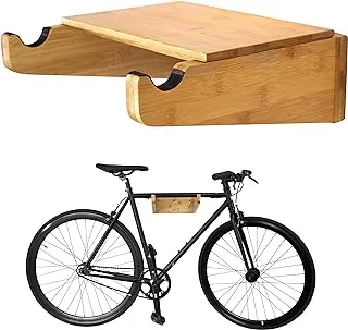 Bike Wall Mount - COR Indoor Bicycle Rack | Bamboo Bike Rack Storage with Removeable Shelf