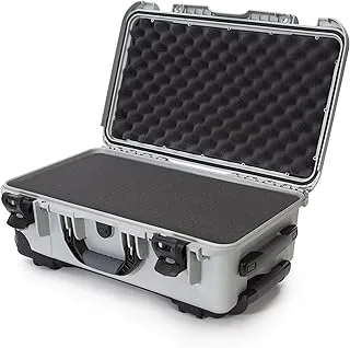 Wheeled Series 935 Lightweight NK-7 Resin Waterproof Protective Case with Foam for DSLR Camera, 3 Lenses, Flash, Silver