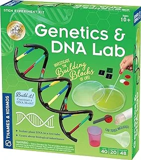 Thames & Kosmos Genetics & DNA :Build a Model, Extract DNA & Solve a Crime Scene Mystery and to Explore Genetics, DNA, and Heredity, Hands-On Science Learning