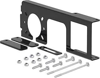 CURT 58000 Easy-Mount Vehicle Trailer Wiring Connector Mounting Bracket for 2-Inch Receiver, 4 or 5-Way Flat, 6 or 7-Way Round, GLOSS BLACK POWDER COAT