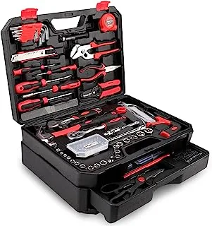 KingTool 325 Piece Home Repair Tool Kit, General Home/Auto Repair Tool Set, Toolbox Storage Case with Drawer, General Household Tool Kit - Perfect for Homeowner, Diyer, Handyman