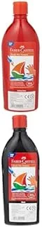 Faber Castell Paints Bottle Red 0.5L + Paints Black 0.5L